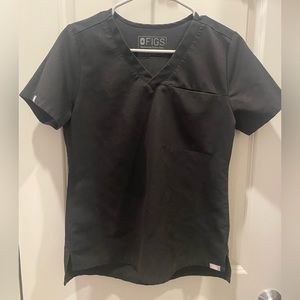 figs black catarina scrub top size xs